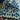 Carédeau Papier Cadeau Réutilisable Collection Monochrome Coton Recyclé Furoshiki 100% Coton  : Le Jardin Secret (TailleM) 55x55 cm bleu nuit