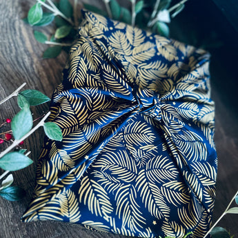 Carédeau Reusable Gift Wrap Under the Stars (Size M) 55x55 cm Midnight Blue