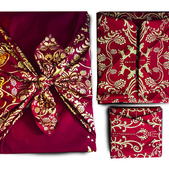 Pack Famille lot de 3pcs : MYSTERIEUSE (ROUGE BORDEAUX)