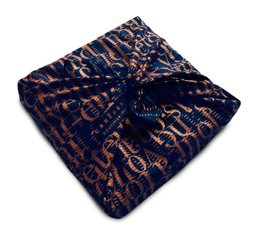 Die Zikade und Ameise (Mitternachtsblau) 35 x 35 cm Matte Furoshiki 100% Baumwolle
